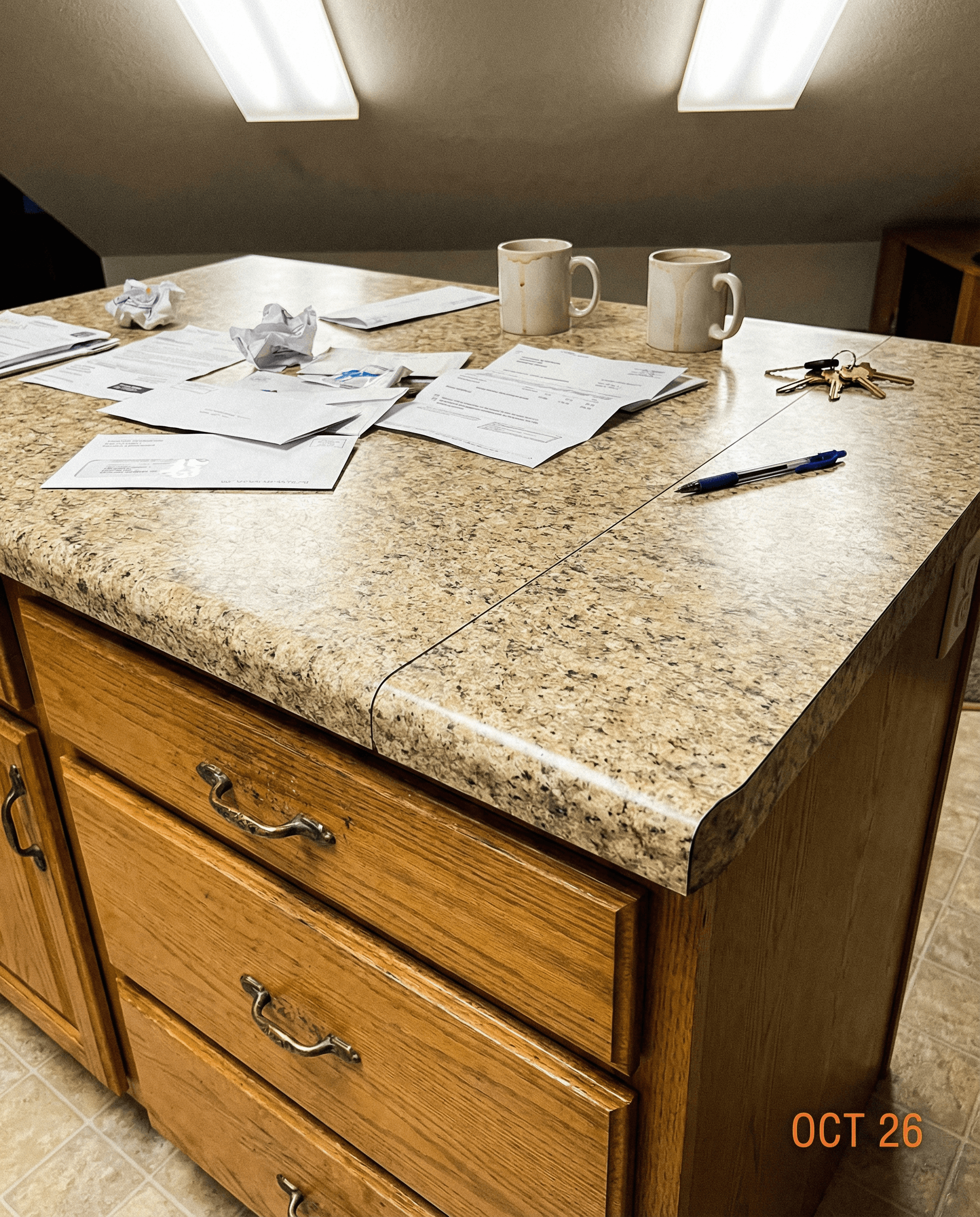 KITCHEN ISLAND Before - Kitchen Remodel