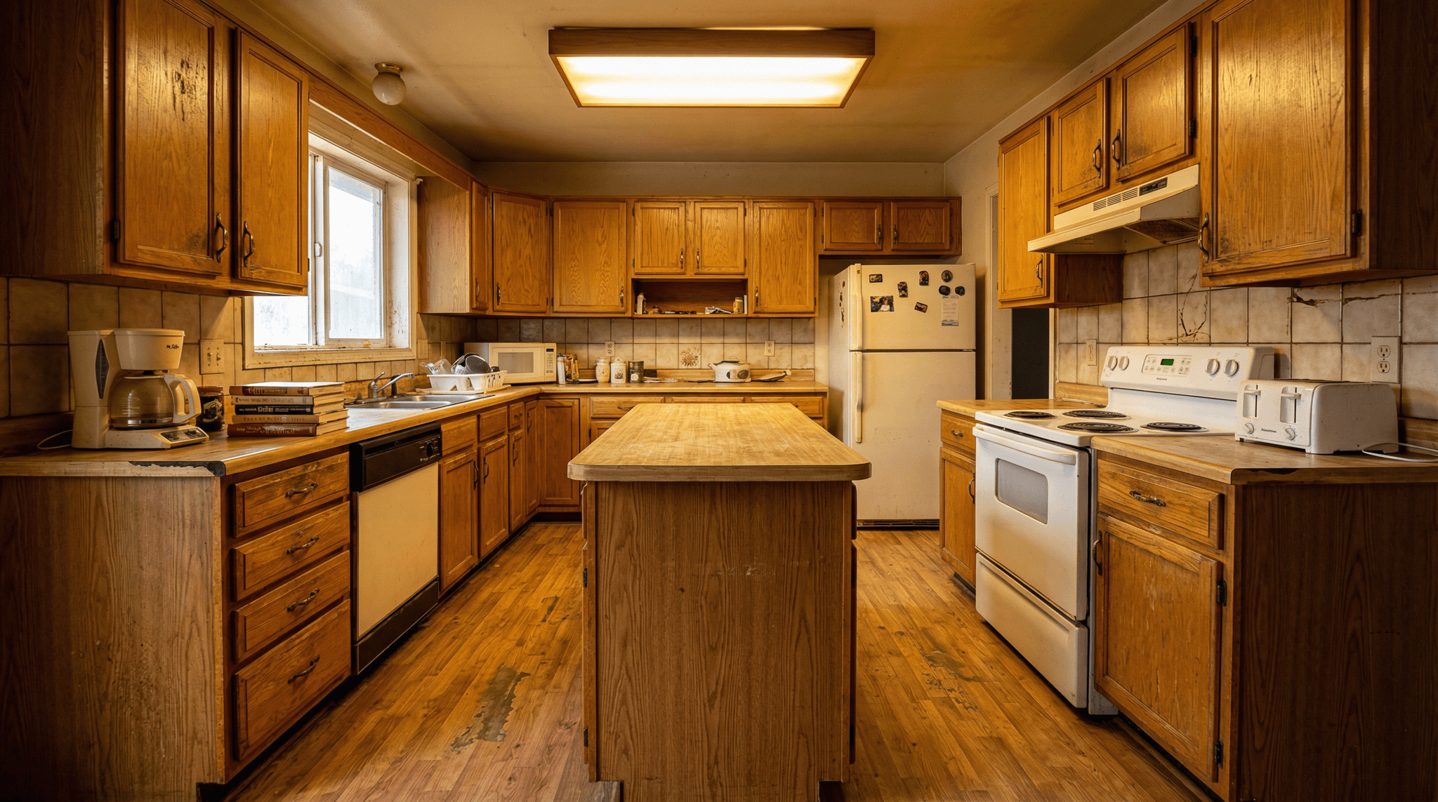 Kitchen Before Renovation - Dated 1990s Style