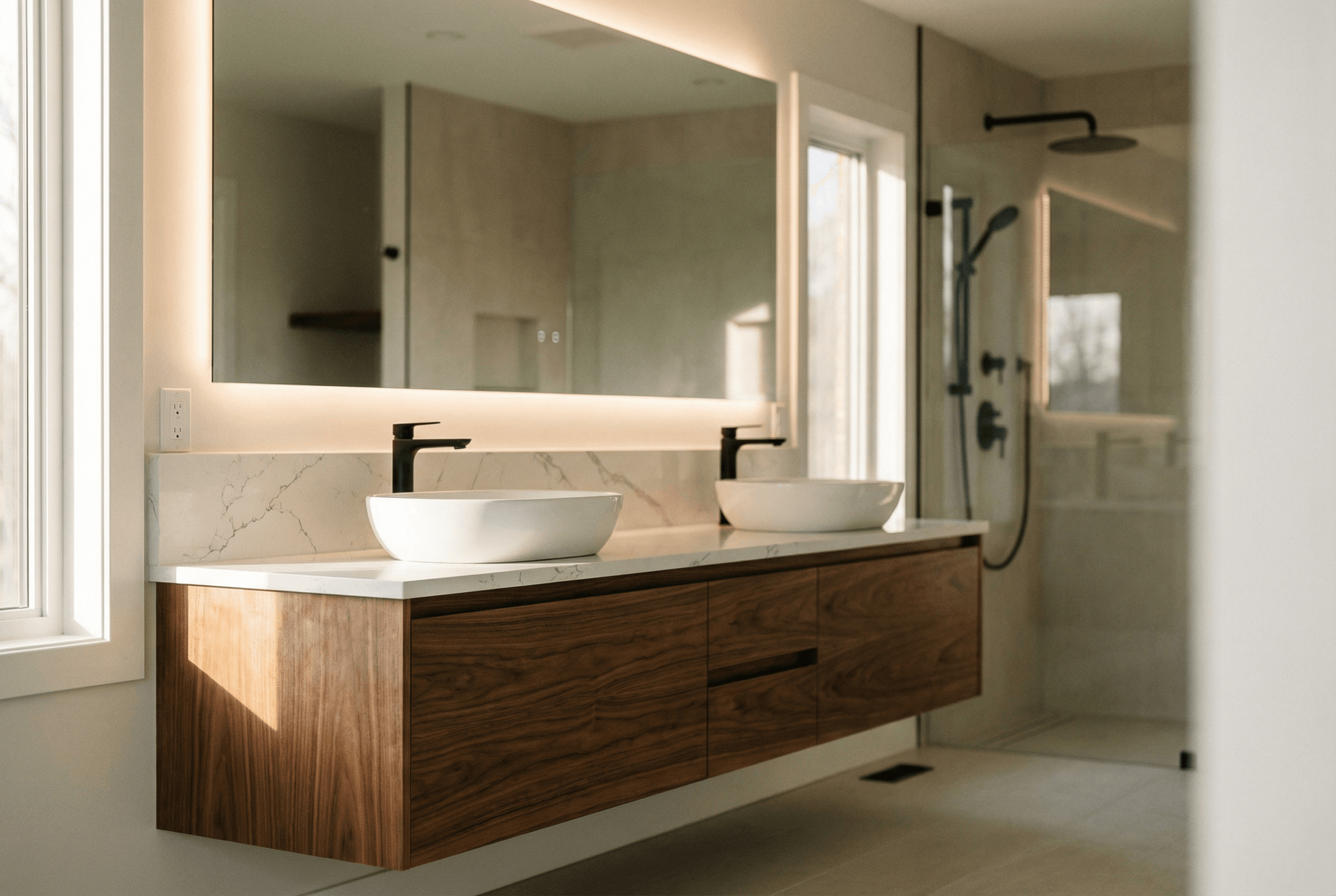 MODERN BATHROOM - Bathroom Renovation by TB Construction FL